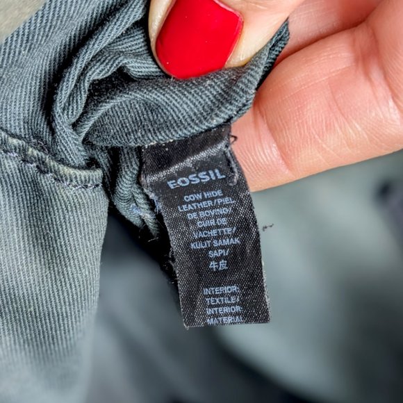 Fossil Kinley Large Crossbody Purse Handbag in Black Leather - Picture 14 of 16